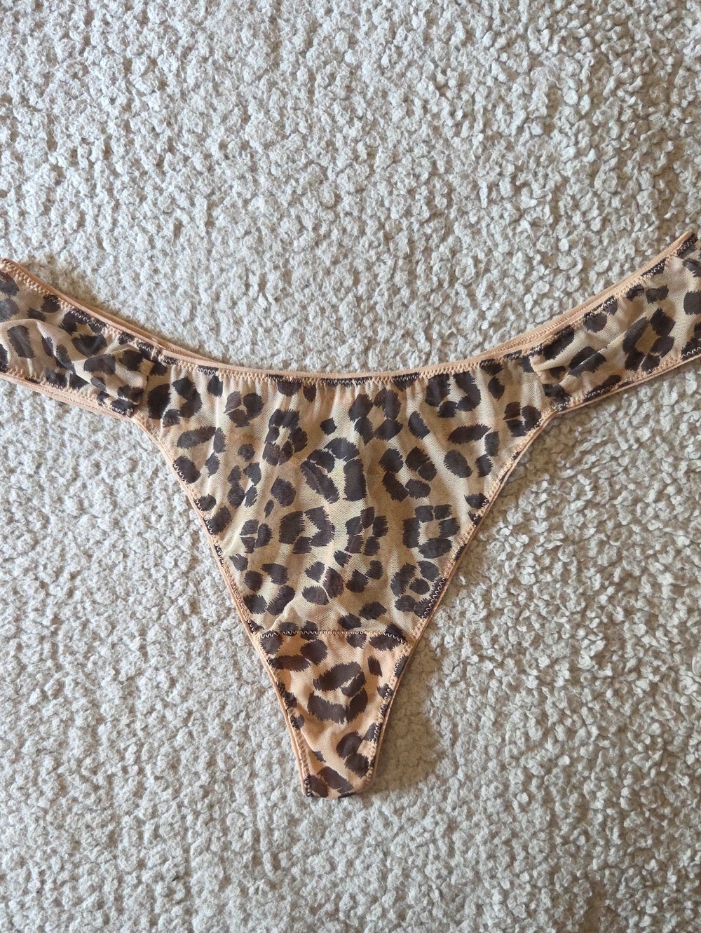 NWOT Aerie Show Off Mesh Thong Underwear In Sands